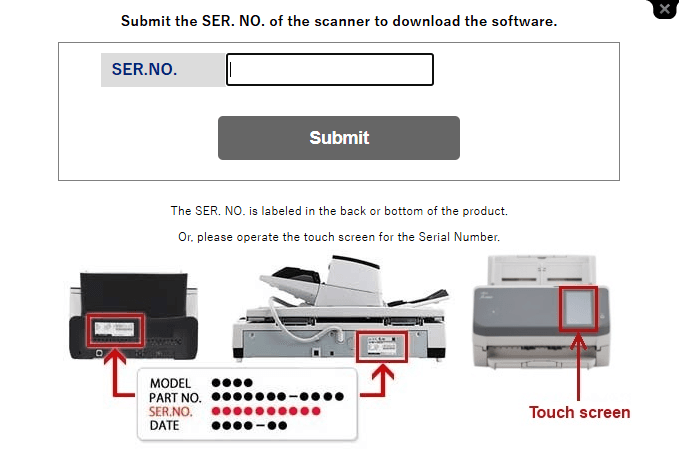 Find your serial number